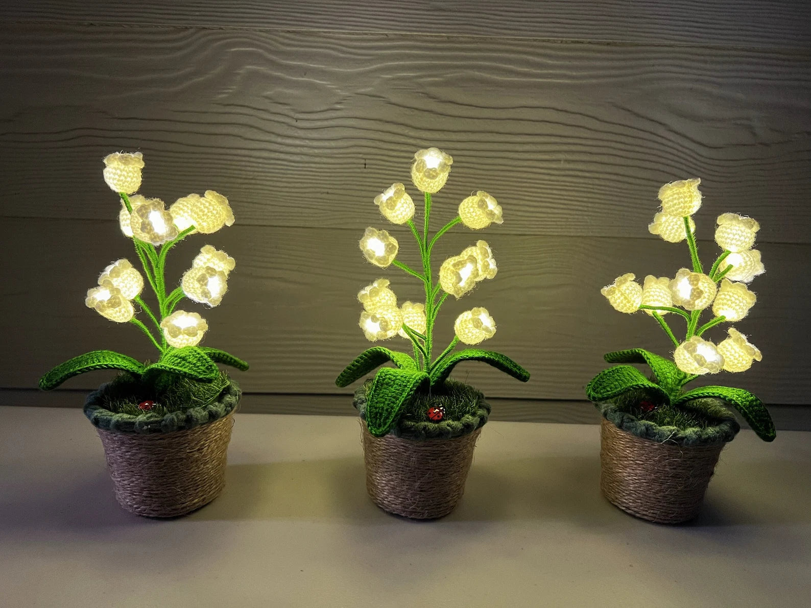 lily of the valley flower lamp Crochet Handmade Lily Potted Plant Light Lamp, Lilies of the Valley,Fi – Crochet Recipes