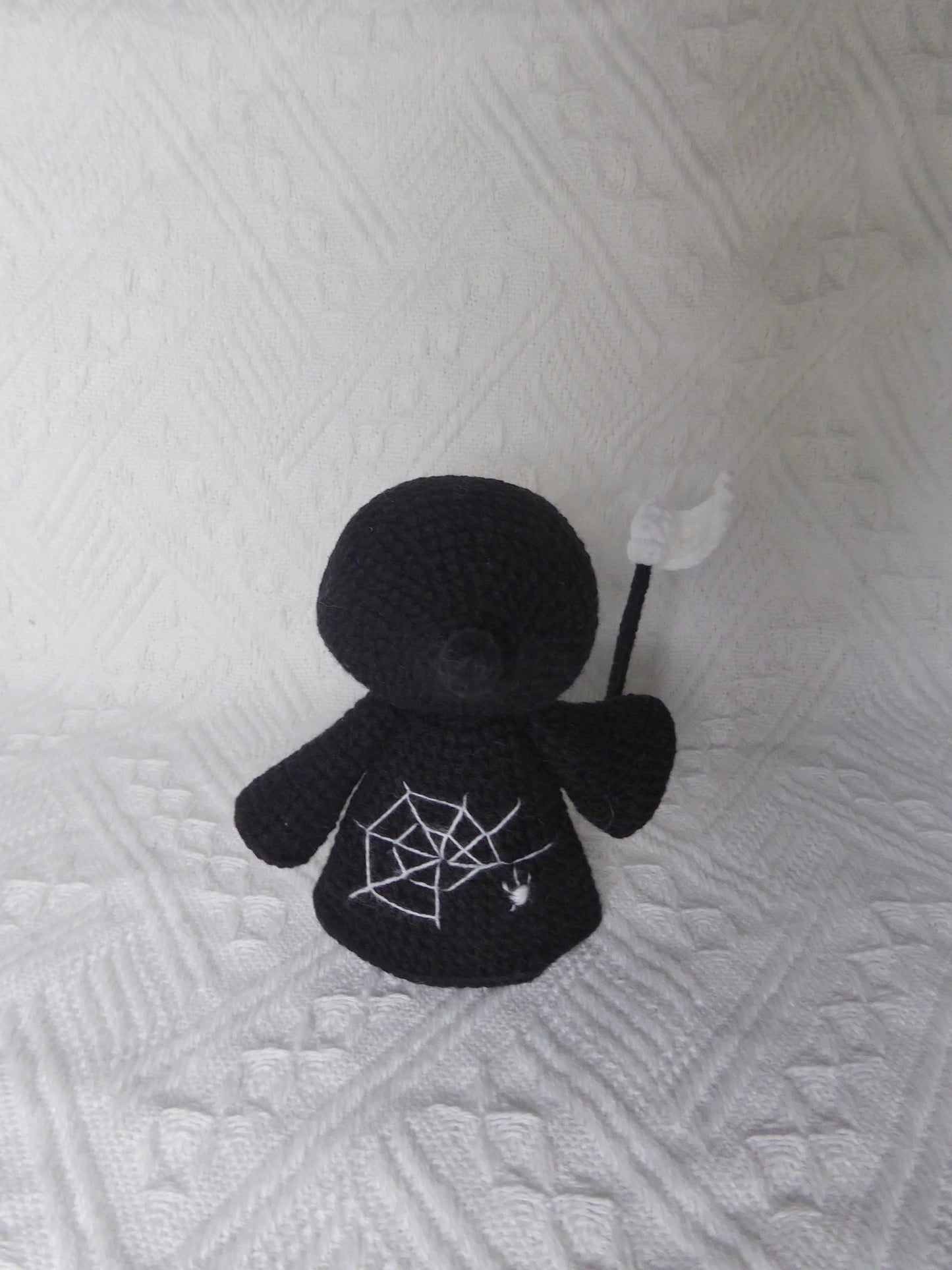 GRIM REAPER and ANGEL amigurumi toy/ Death crochet/Halloween Crochet Car Accessories, Halloween Decor