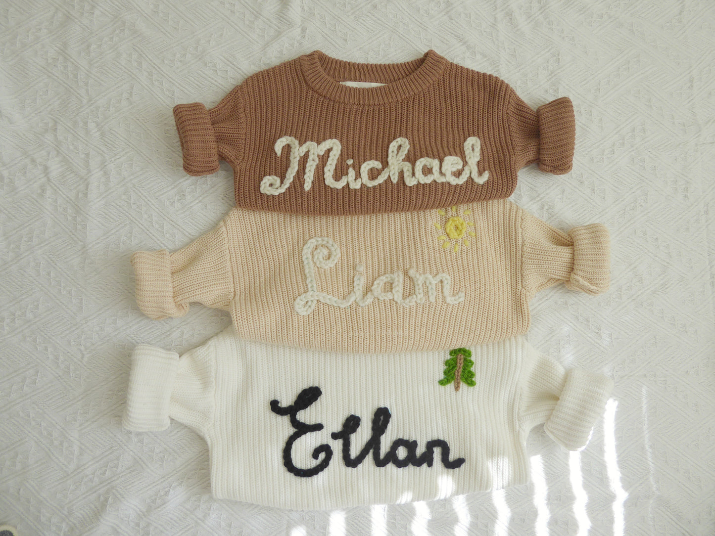 Personalized Baby Name Sweater, Embroidered Children Sweatshirt, Knit Sweater Toddler, Custom Baby Sweater with Name, Customized Baby Gifts