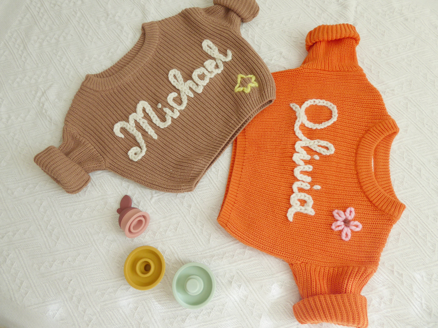 Personalized Baby Name Sweater, Embroidered Children Sweatshirt, Knit Sweater Toddler, Custom Baby Sweater with Name, Customized Baby Gifts